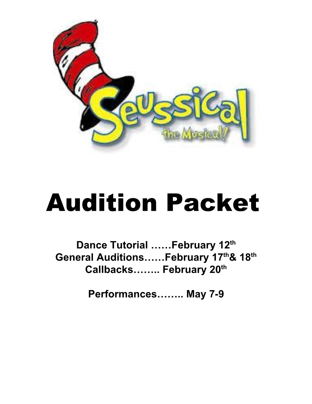 Audition Packet