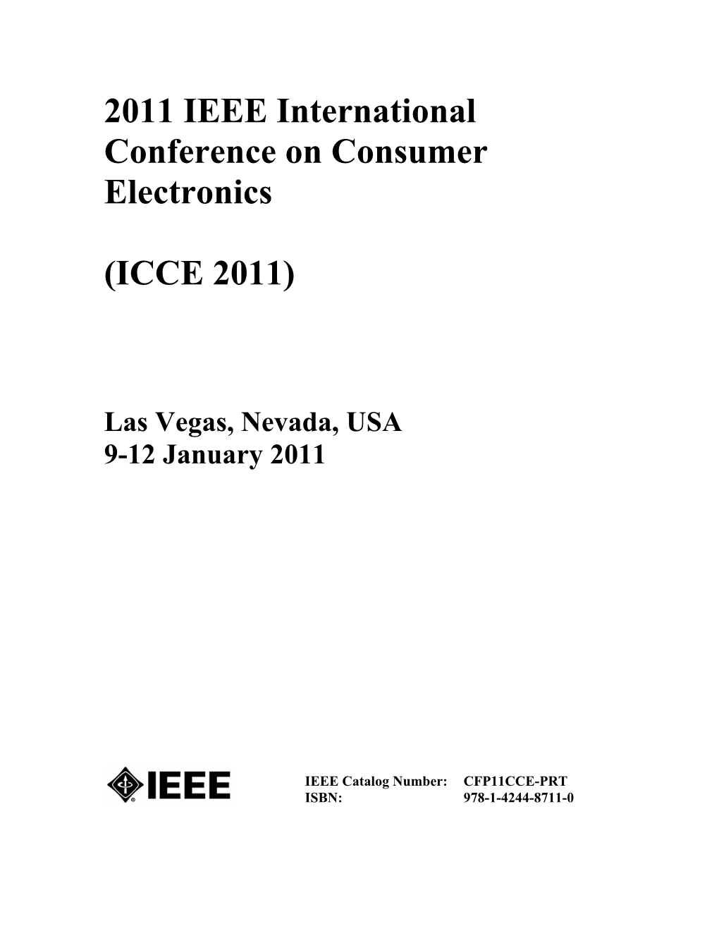 2011 IEEE International Conference on Consumer Electronics