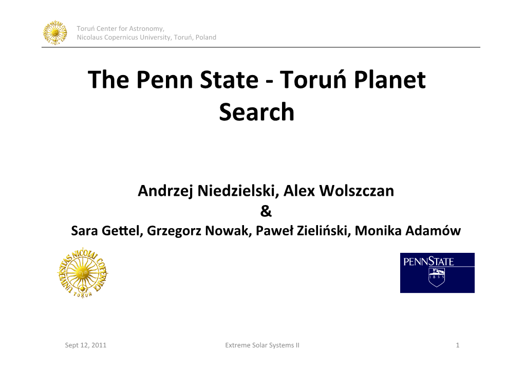 Toruń Planet Search