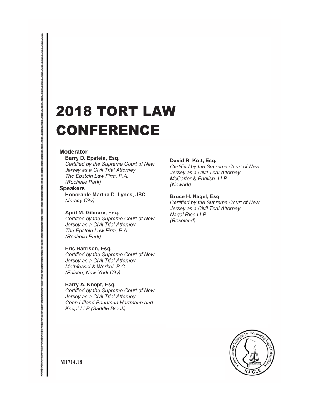2018 Tort Law Conference
