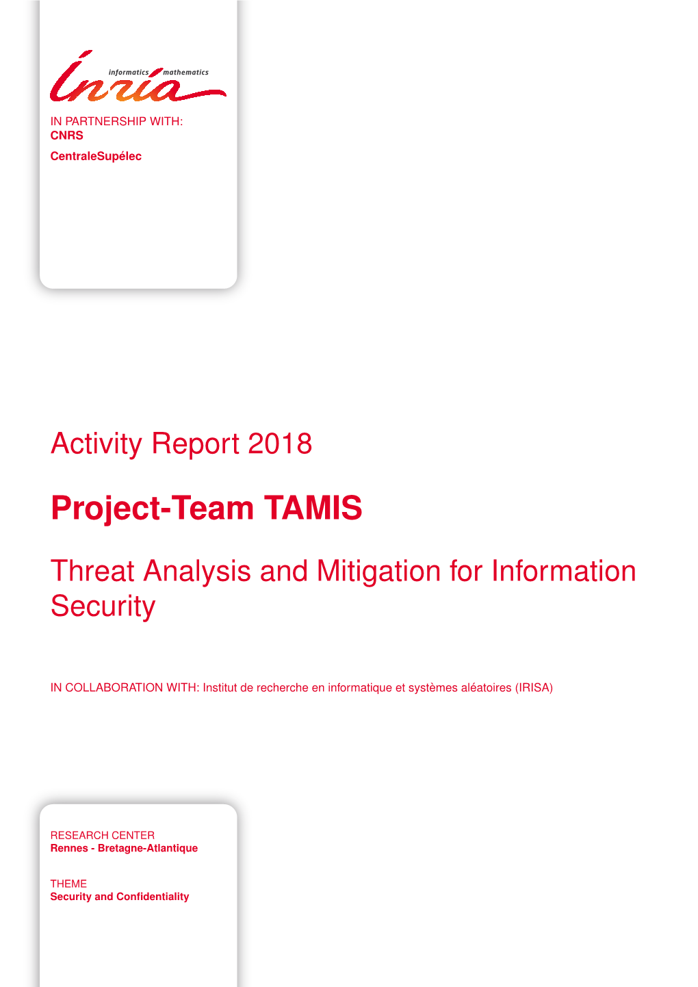 Project-Team TAMIS