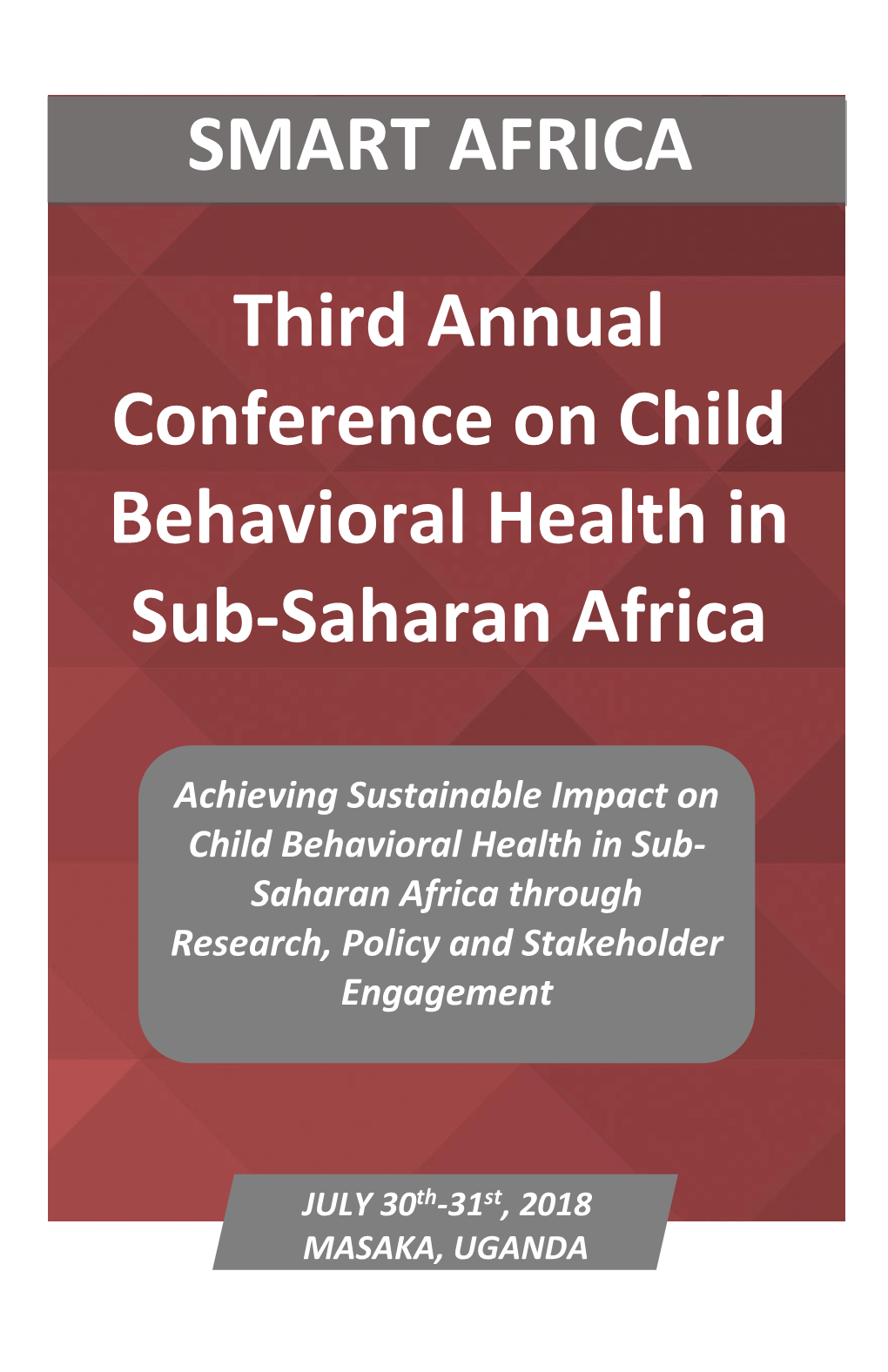 Third Annual Conference on Child Behavioral Health in Sub-Saharan Africa