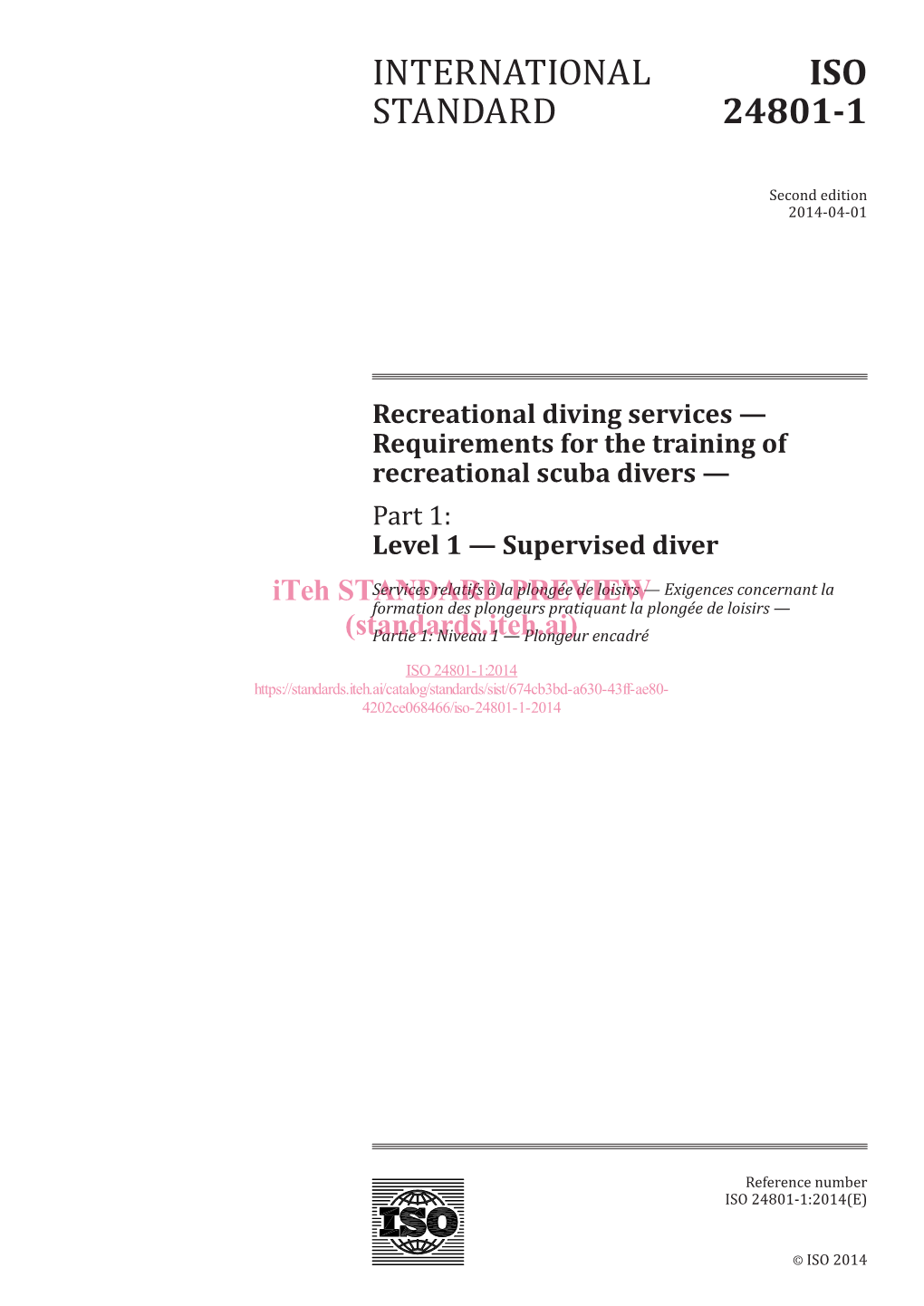 International Standard Iso 24801-1:2014(E)