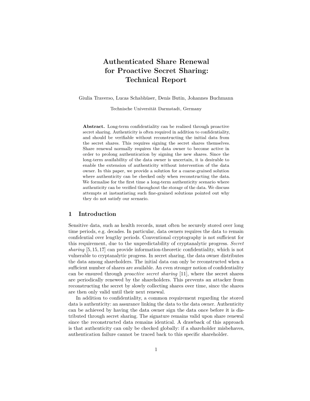Authenticated Share Renewal for Proactive Secret Sharing: Technical Report