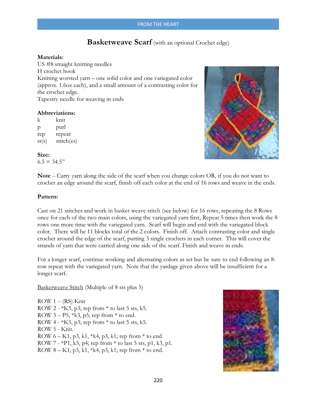 Basketweave Scarf (With an Optional Crochet Edge)