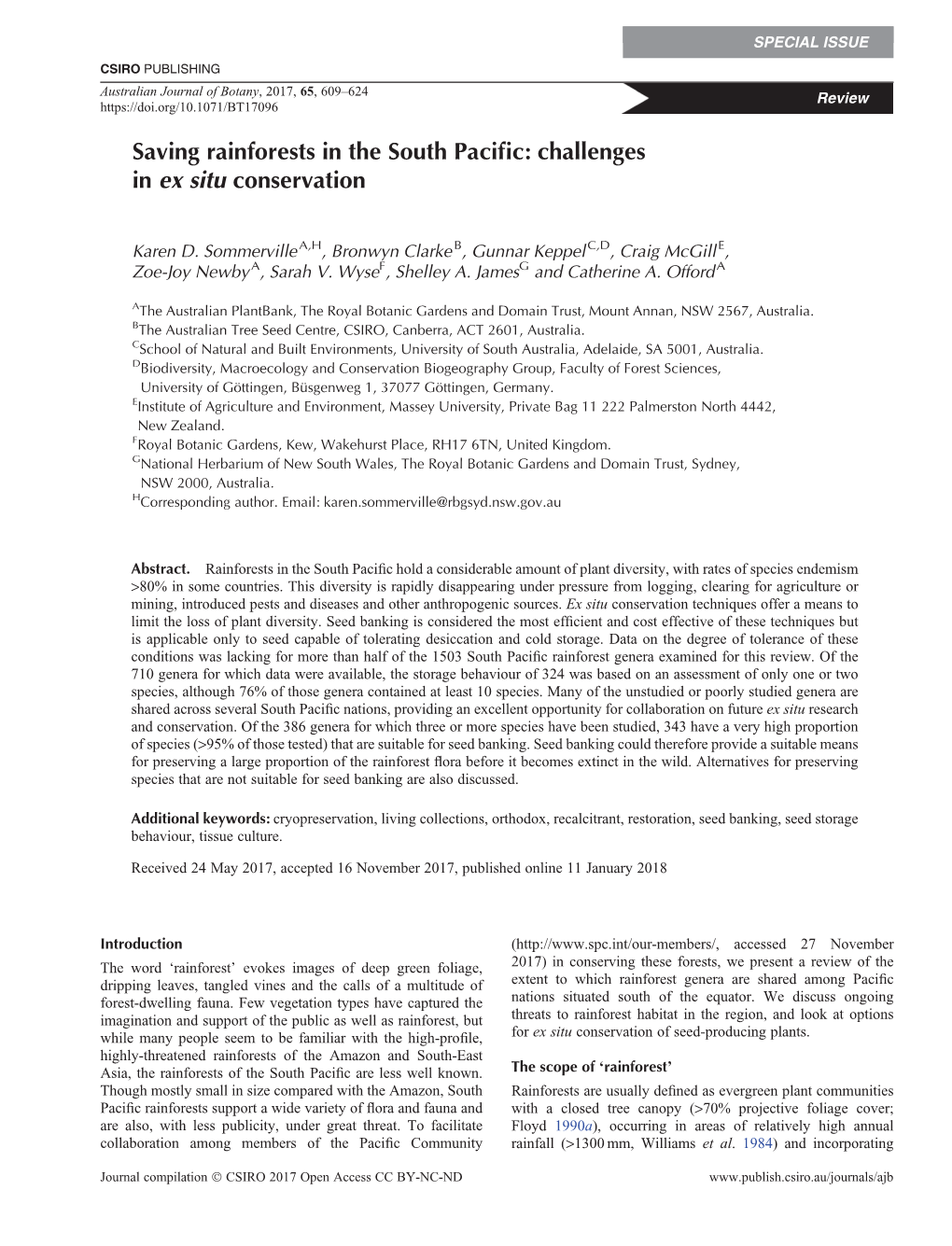 Challenges in Ex Situ Conservation