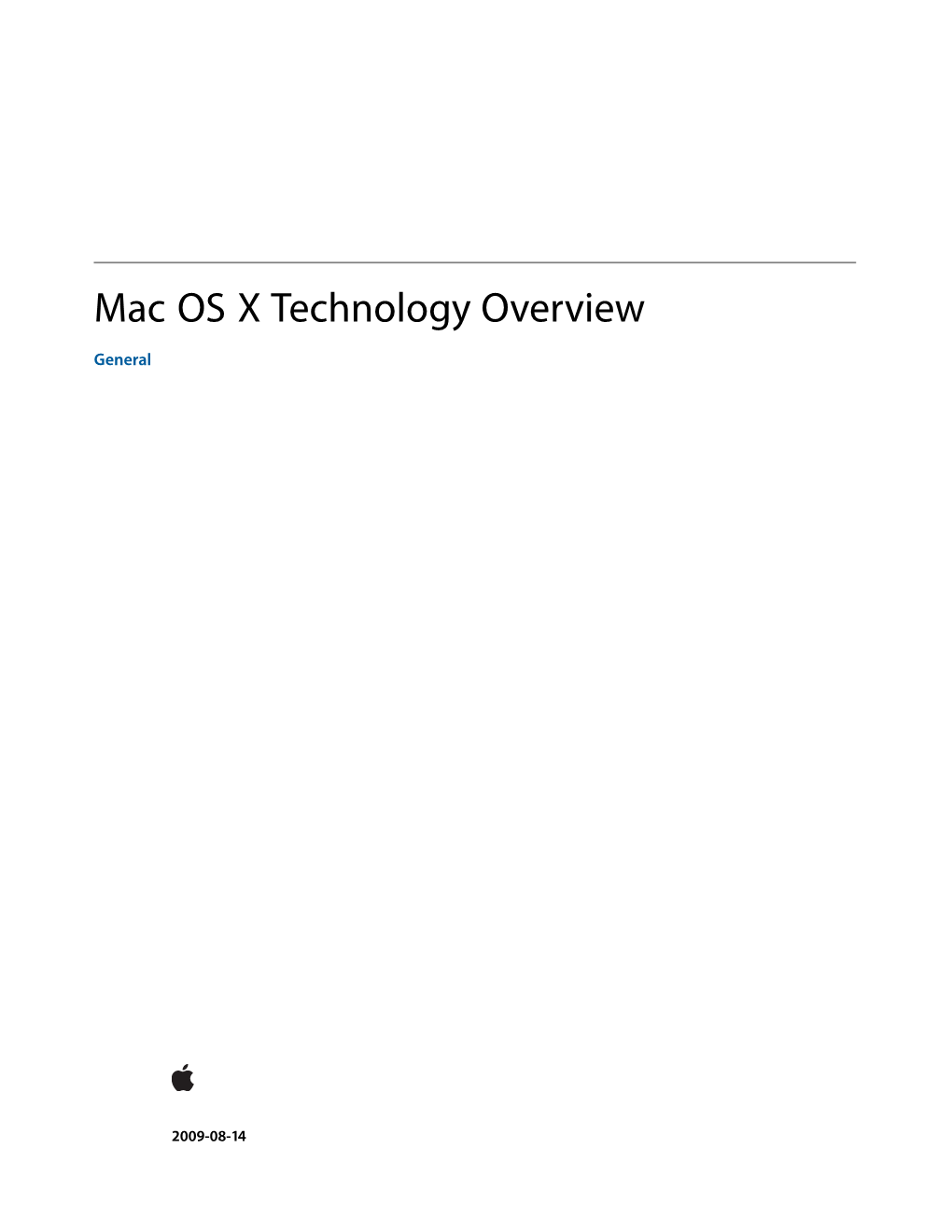 Mac OS X Technology Overview