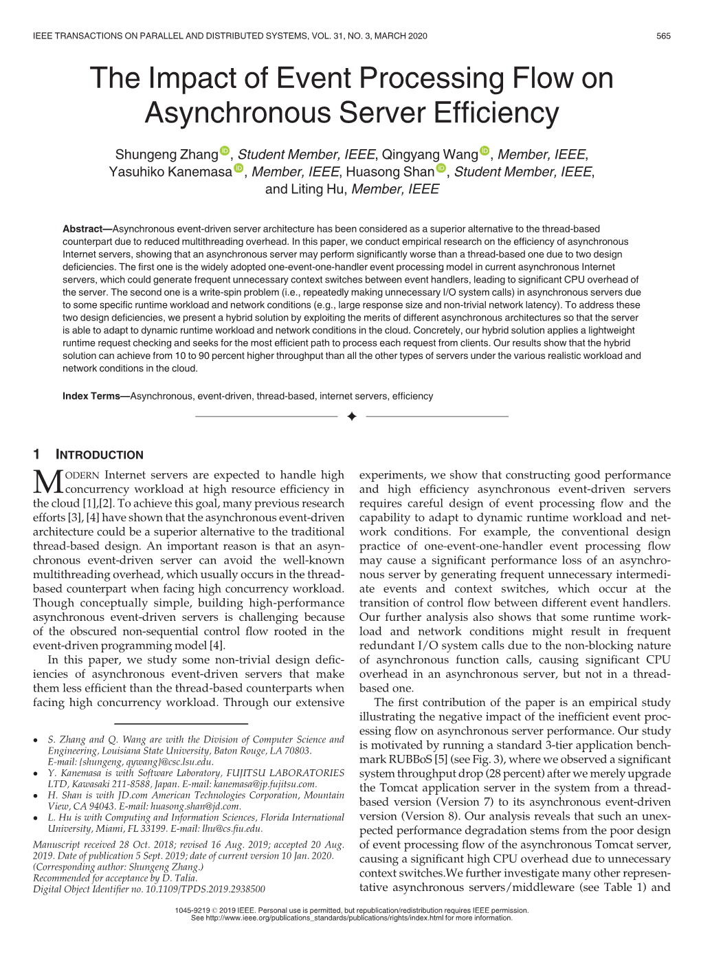 The Impact of Event Processing Flow on Asynchronous Server Efficiency 567