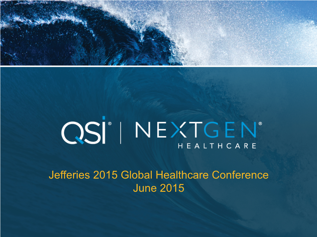 Jefferies 2015 Global Healthcare Conference June 2015