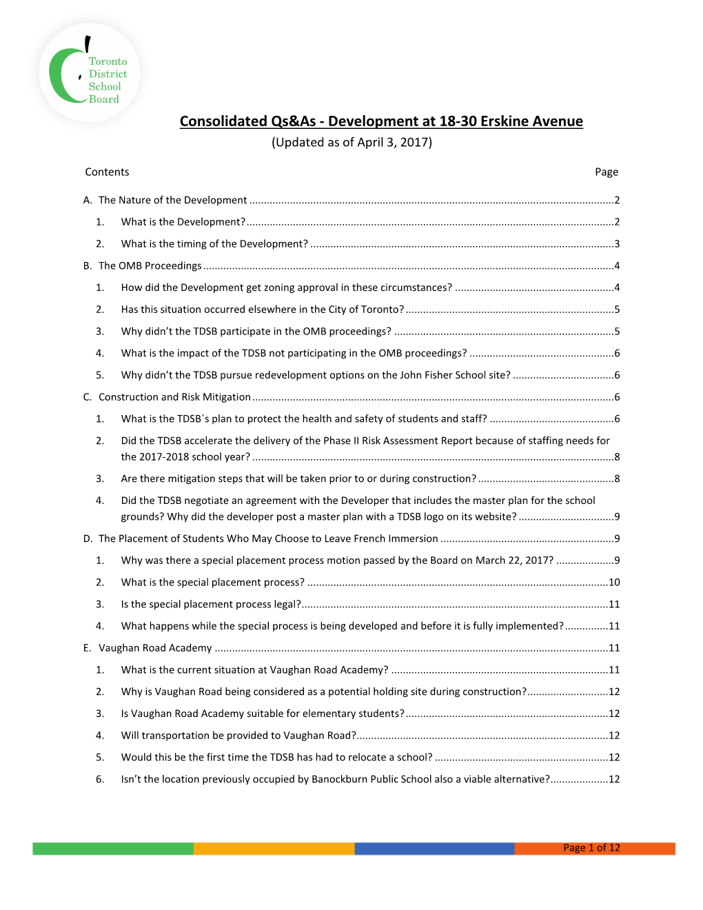 Consolidated Qs&As
