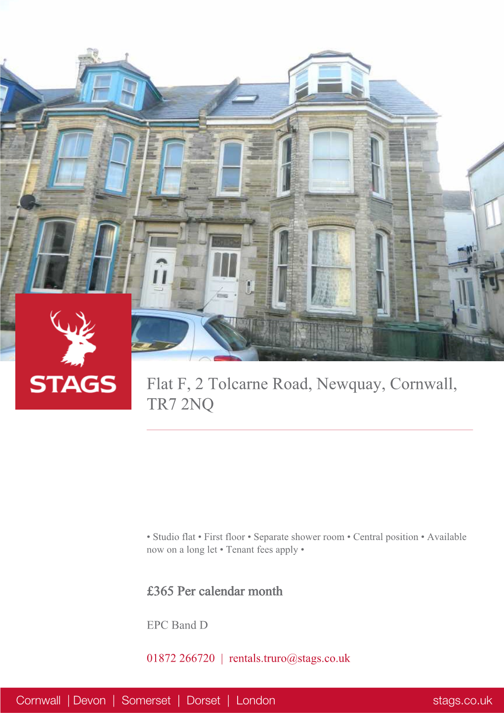 Flat F, 2 Tolcarne Road, Newquay, Cornwall, TR7 2NQ