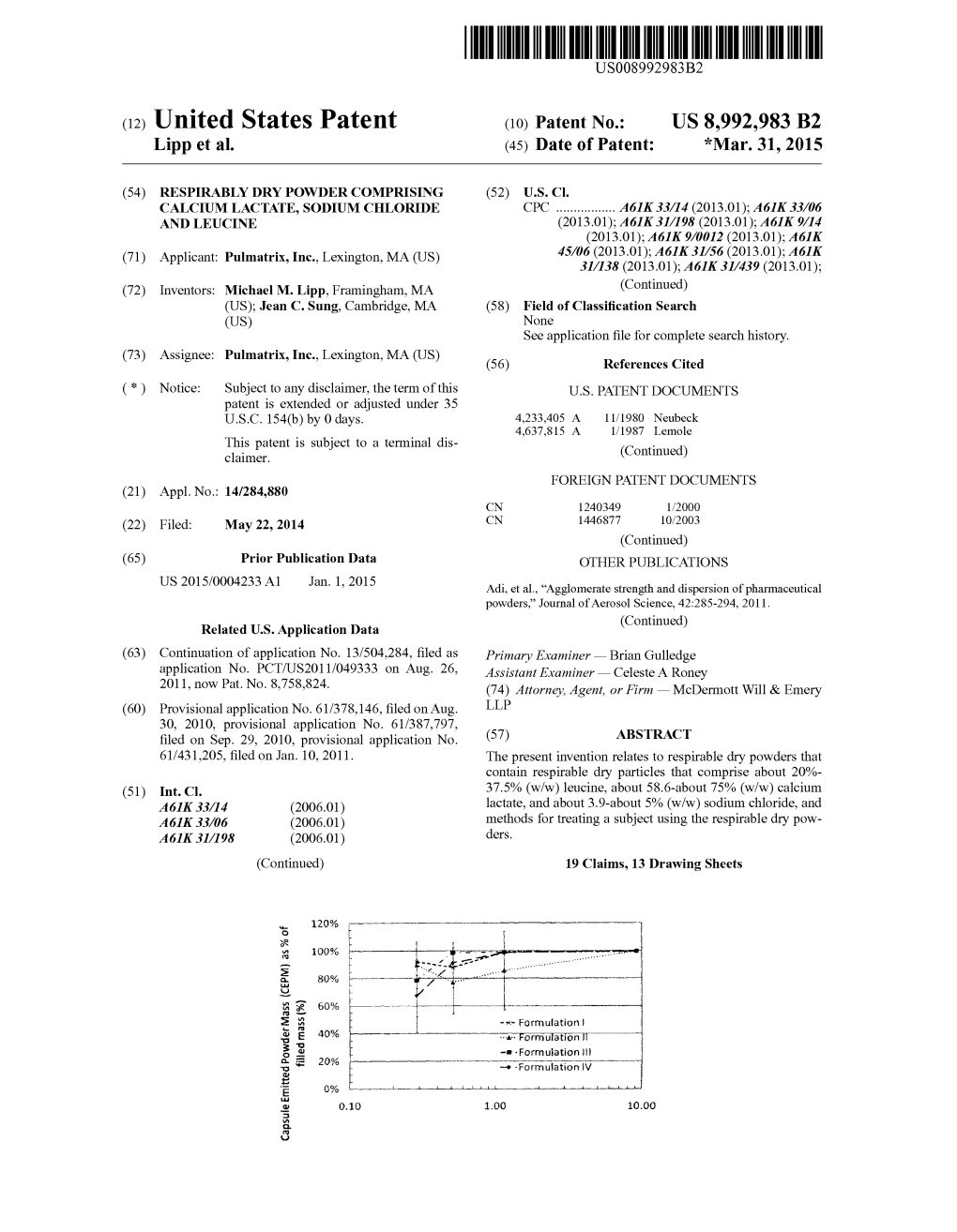(10) Patent No.: US 8992983 B2