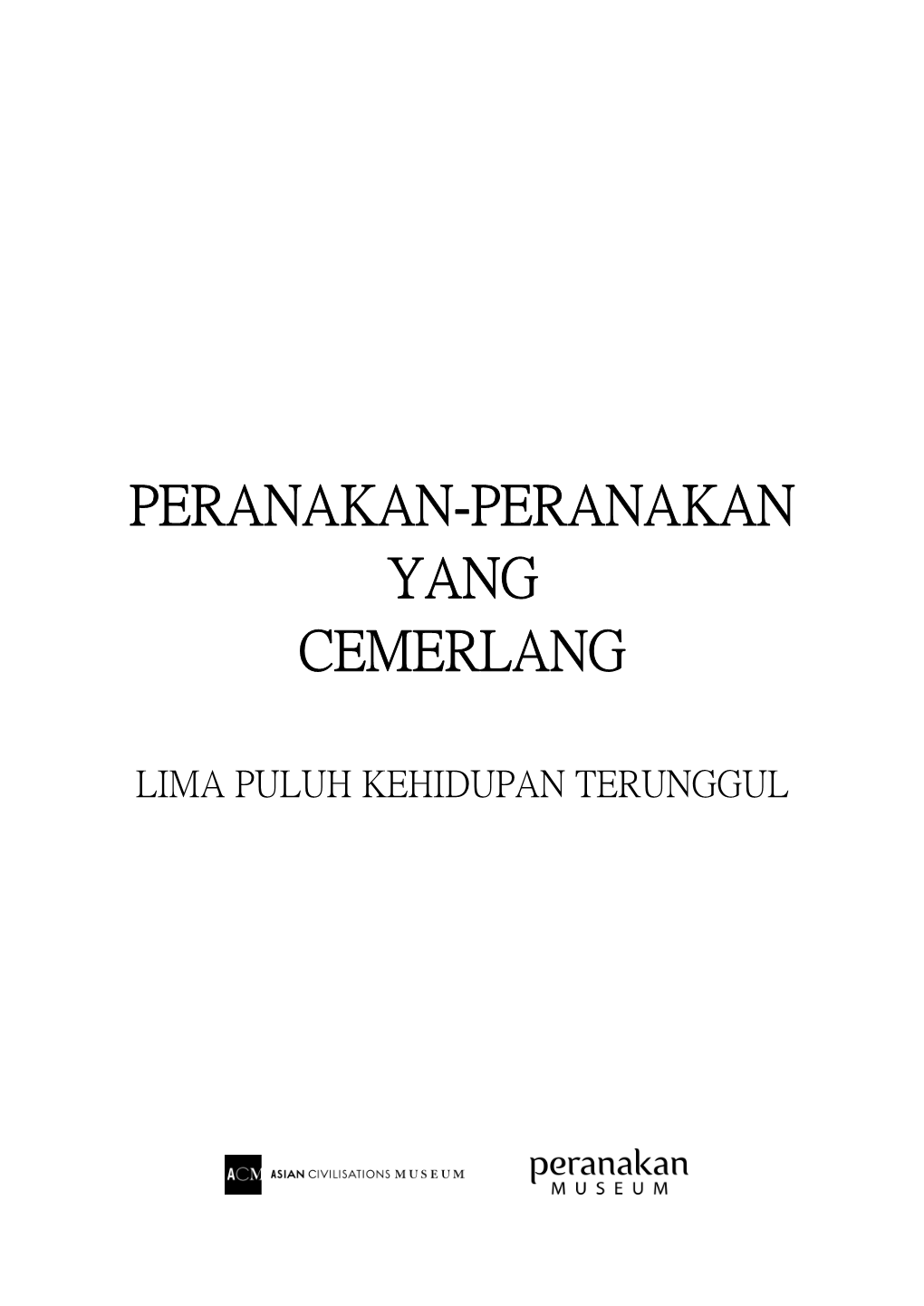 Peranakan-Peranakan Yang Cemerlang