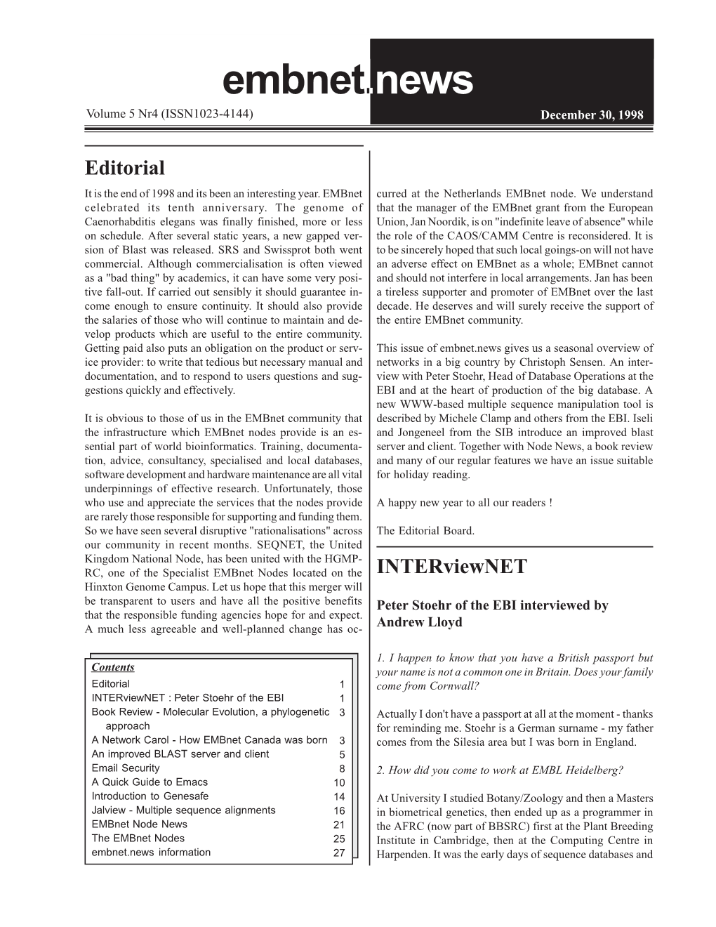 Embnet.News Volume 5 Nr