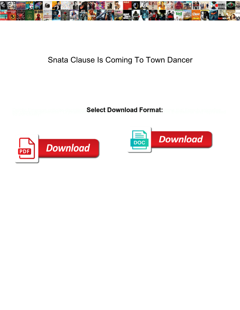 Snata Clause Is Coming to Town Dancer