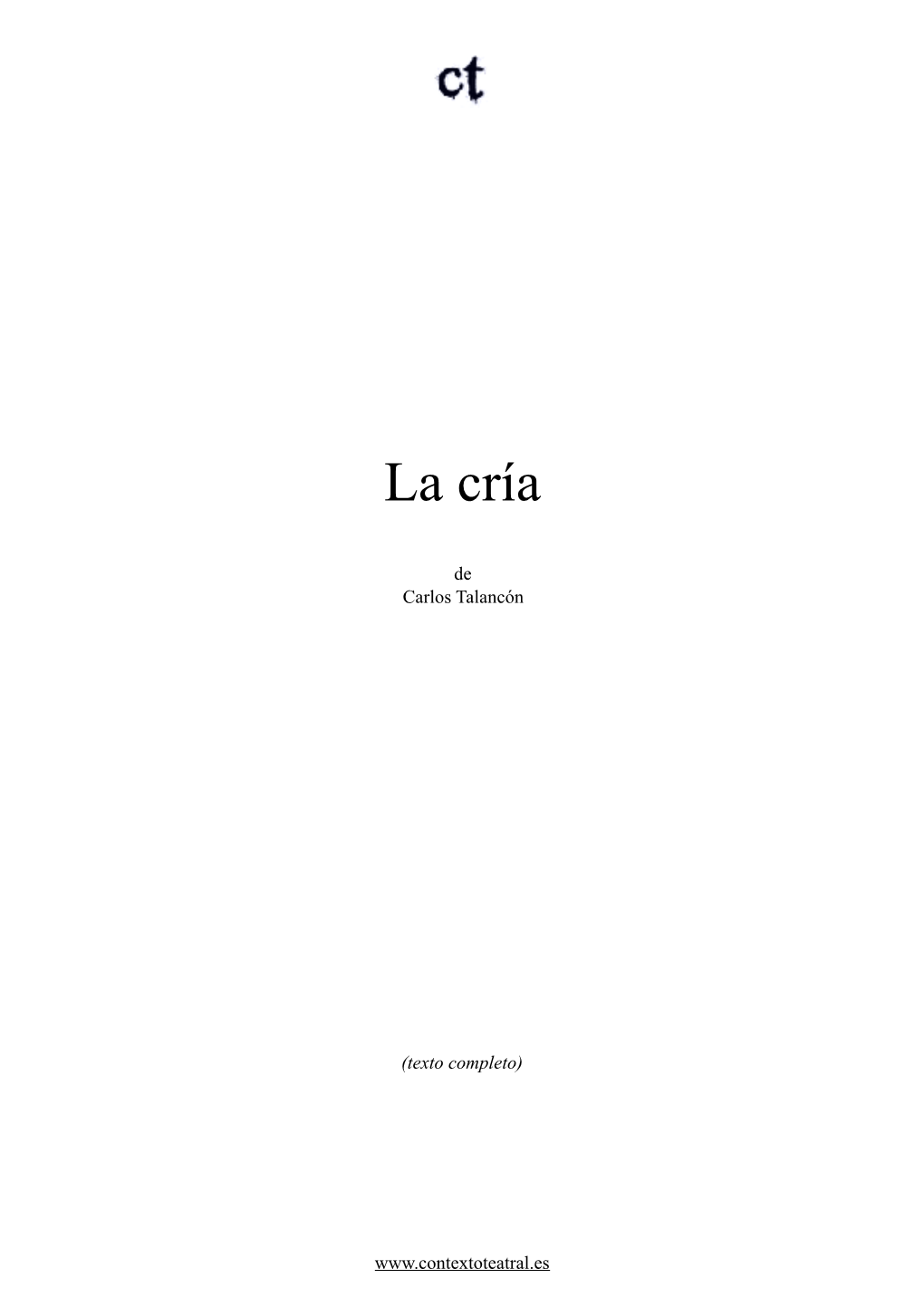 La Cría.Pages