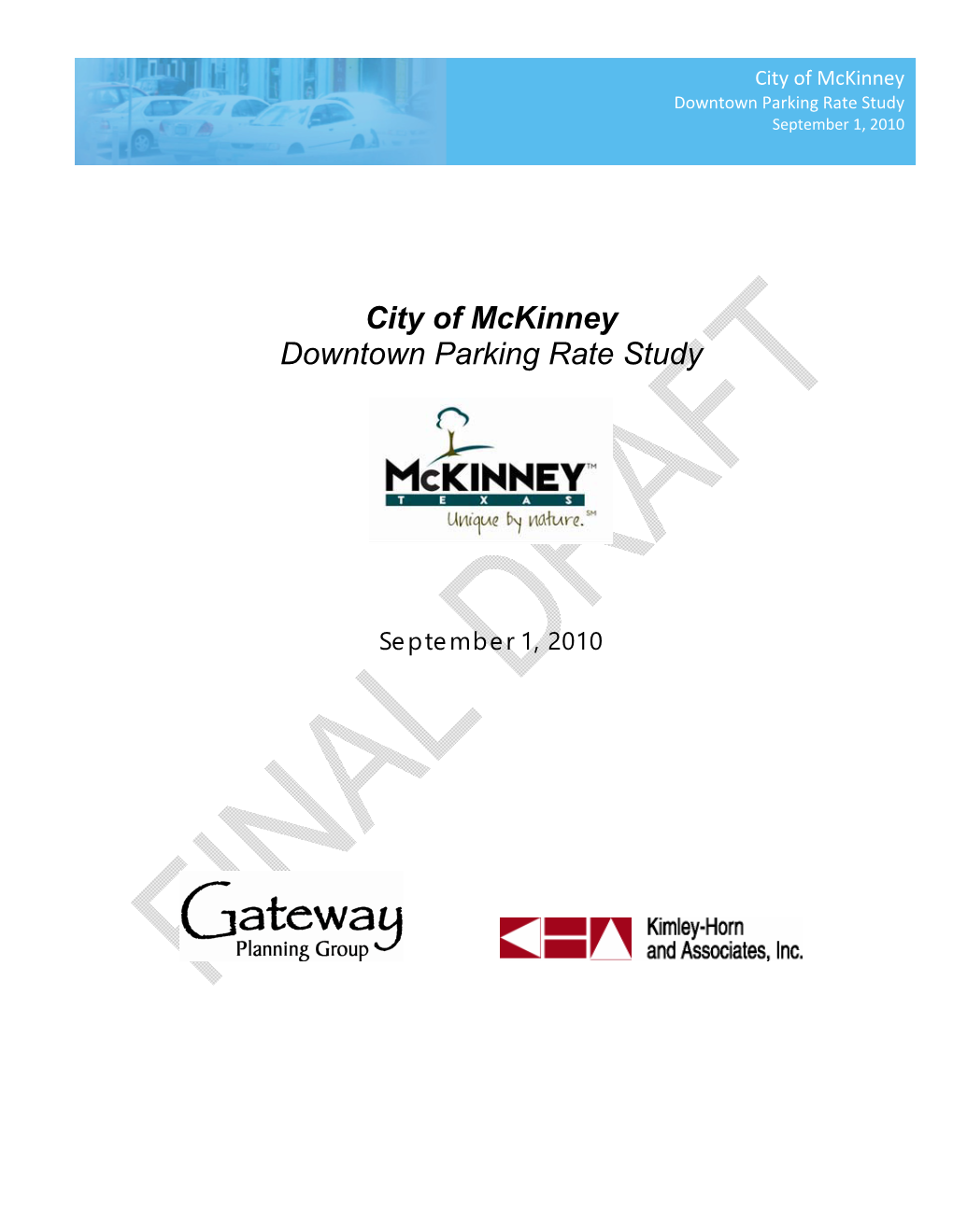 2010 Downtown Parking Rate Study