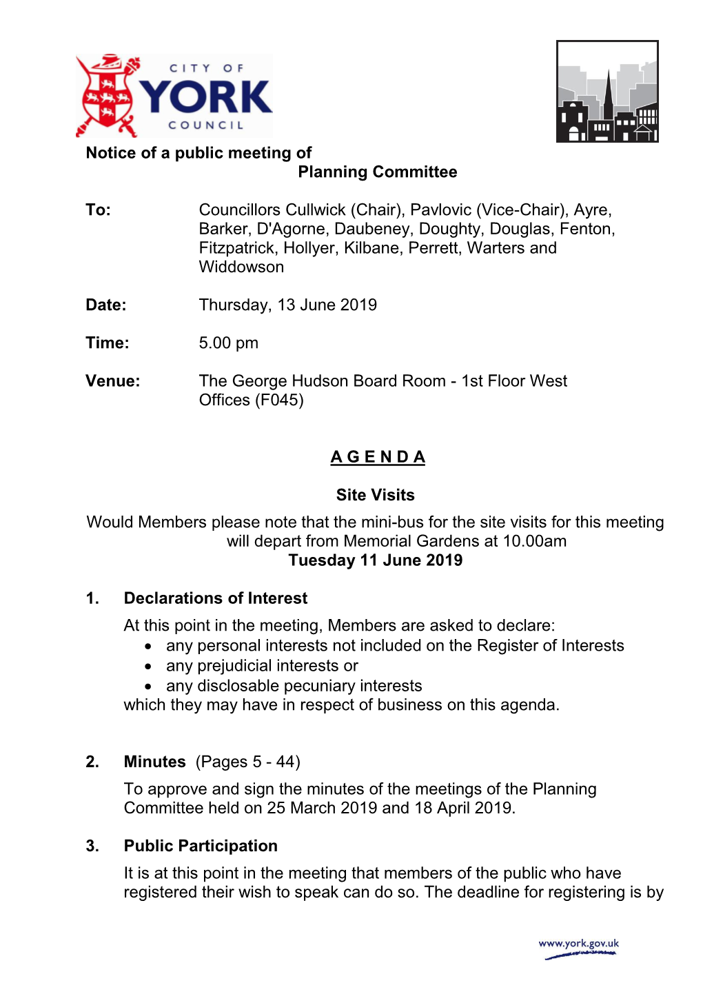 (Public Pack)Agenda Document for Planning Committee, 13/06/2019