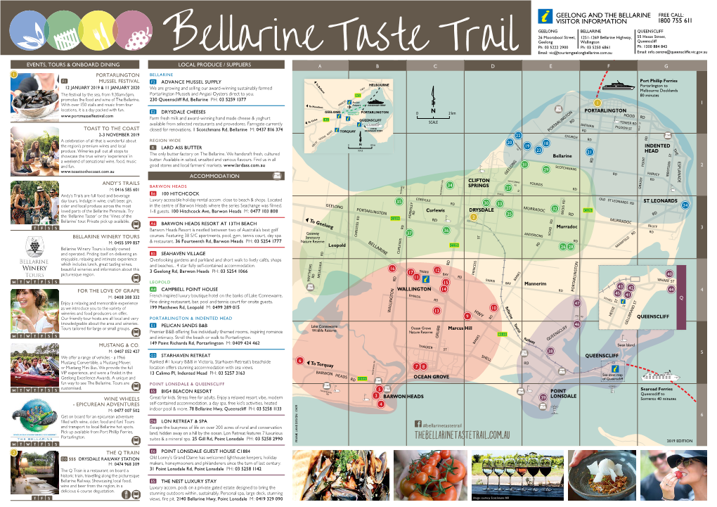 Geelong and the Bellarine Visitor Information 1800 755