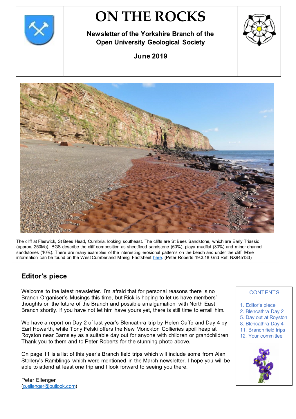 ON the ROCKS Newsletter of the Yorkshire Branch of the Open University Geological Society June 2019