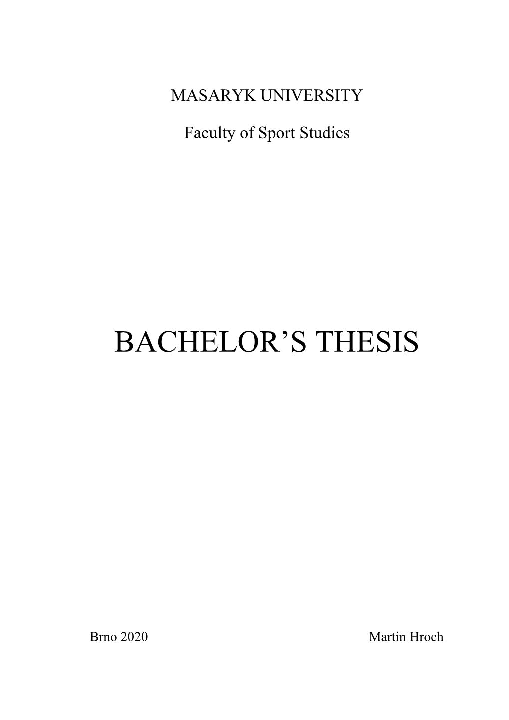 Bachelor's Thesis