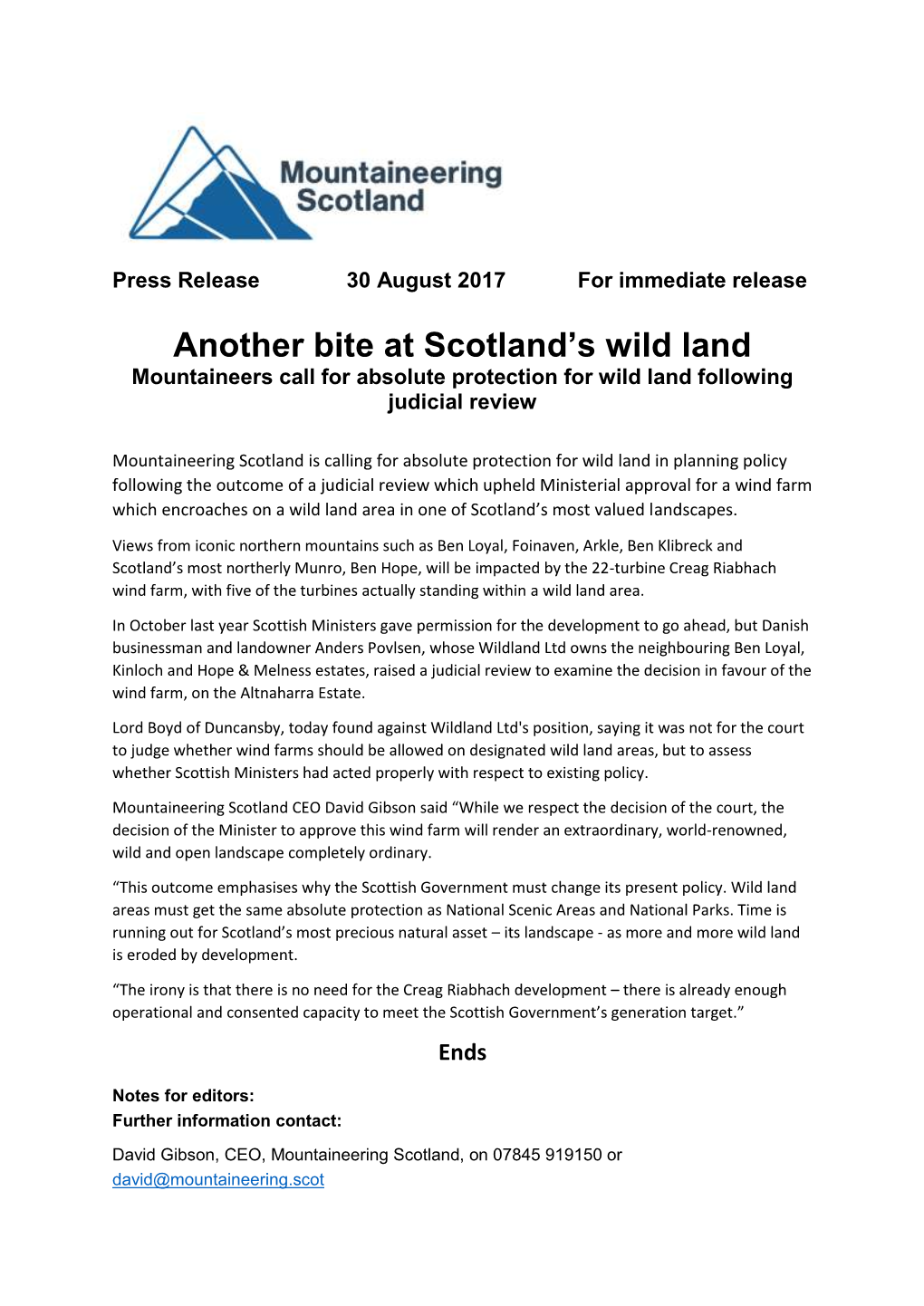 Another Bite at Scotland's Wild Land