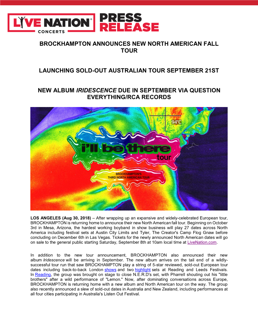 Brockhampton Announces New North American Fall Tour