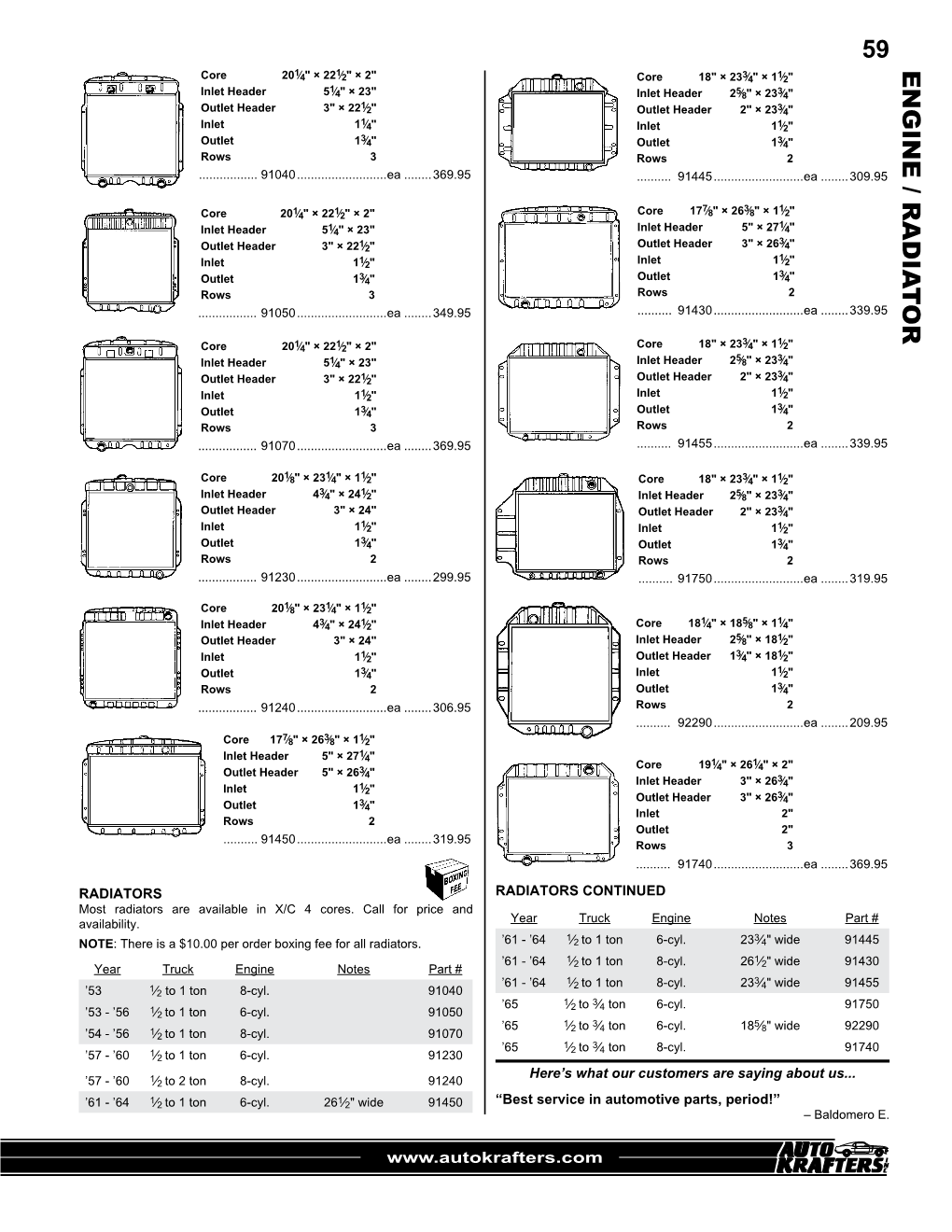 9 ENGINE / RA D IA T OR