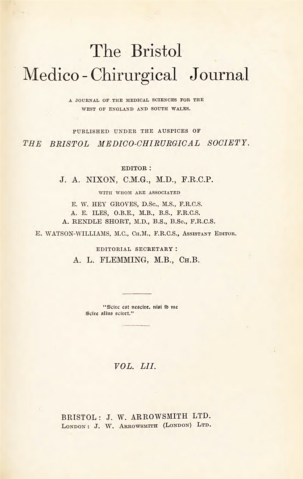 Medico - Chirurgical Journal