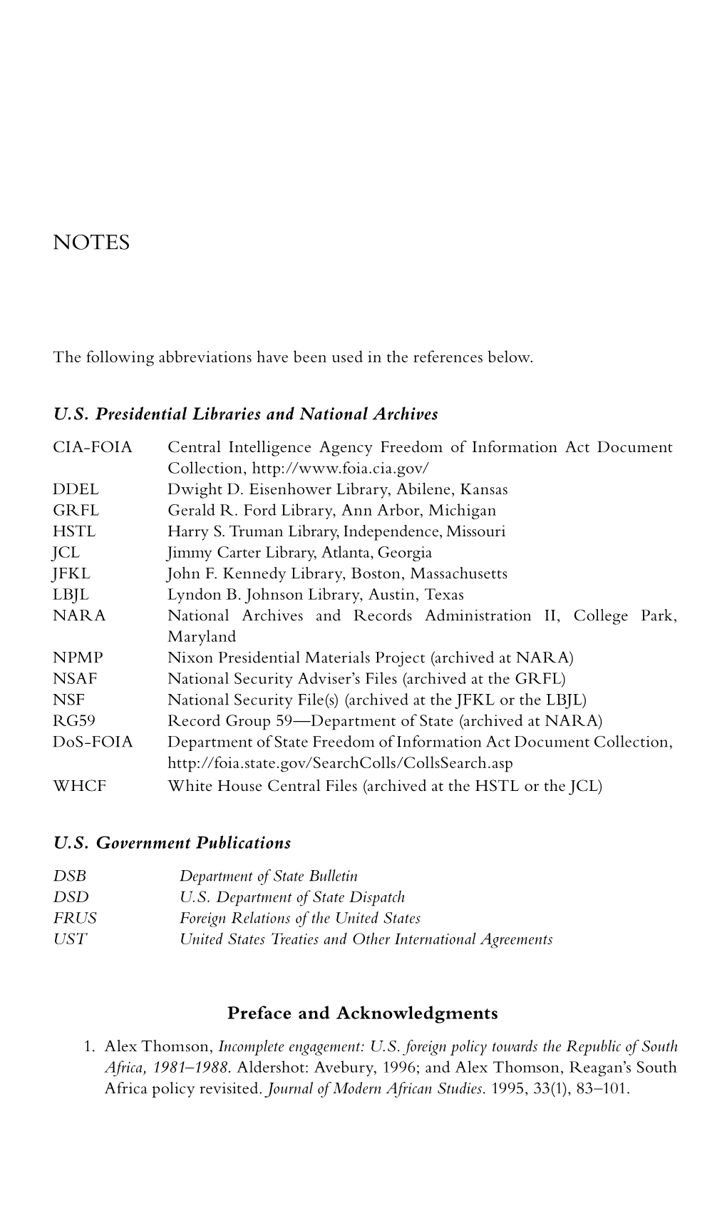 U.S. Presidential Libraries and National Archives U.S. Government