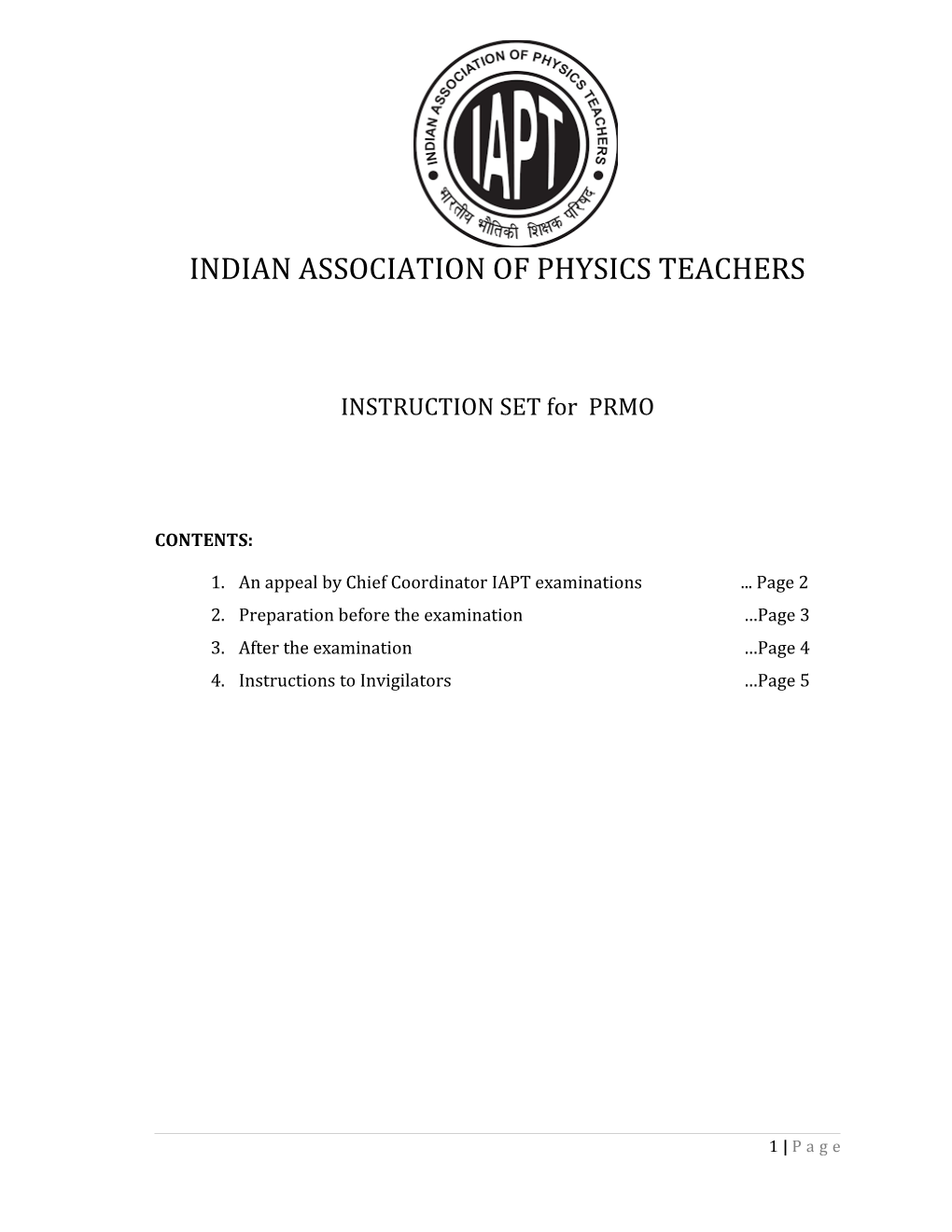 Indian Association of Physics Teachers