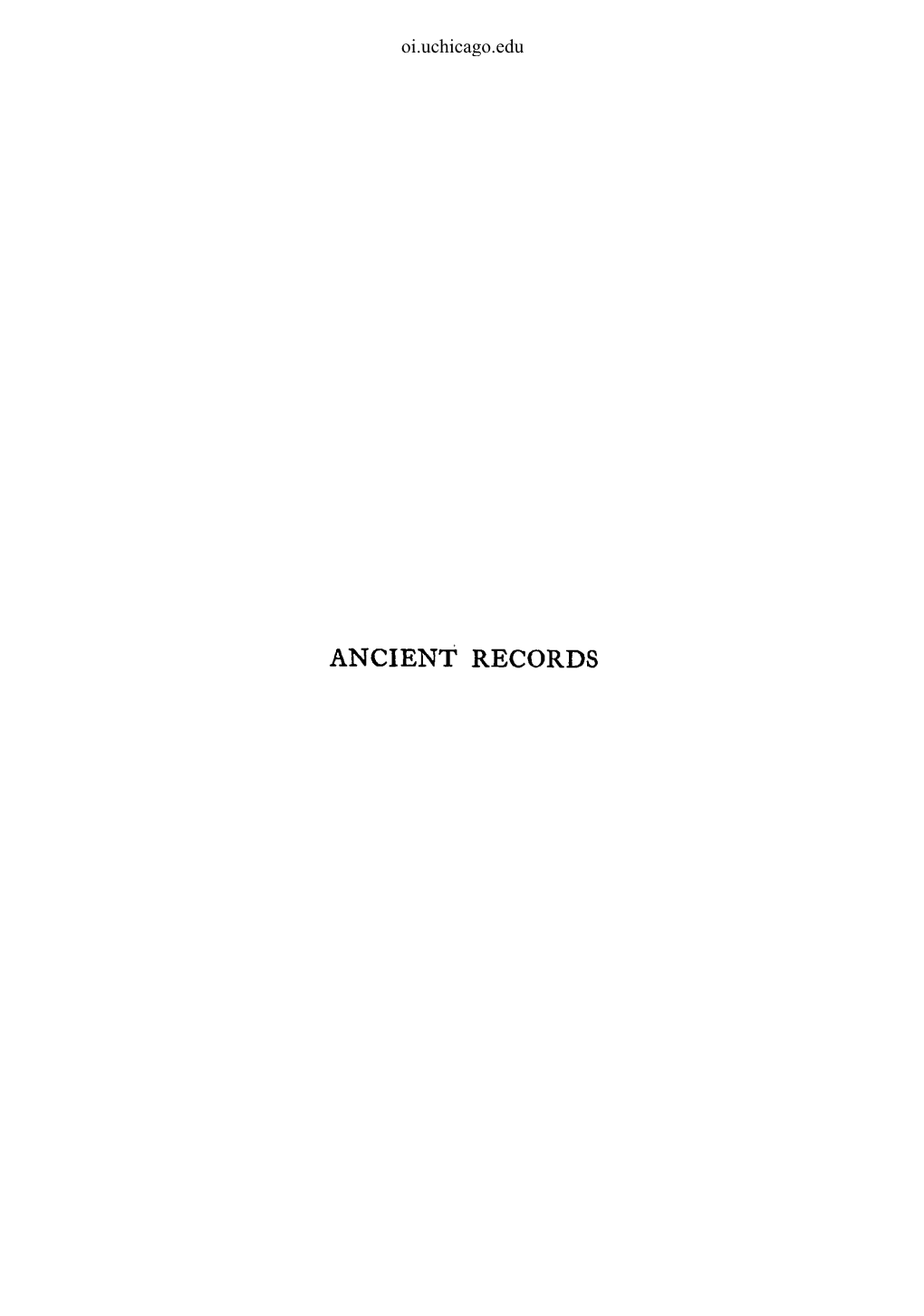 Ancient Records of Assyria and Babylonia