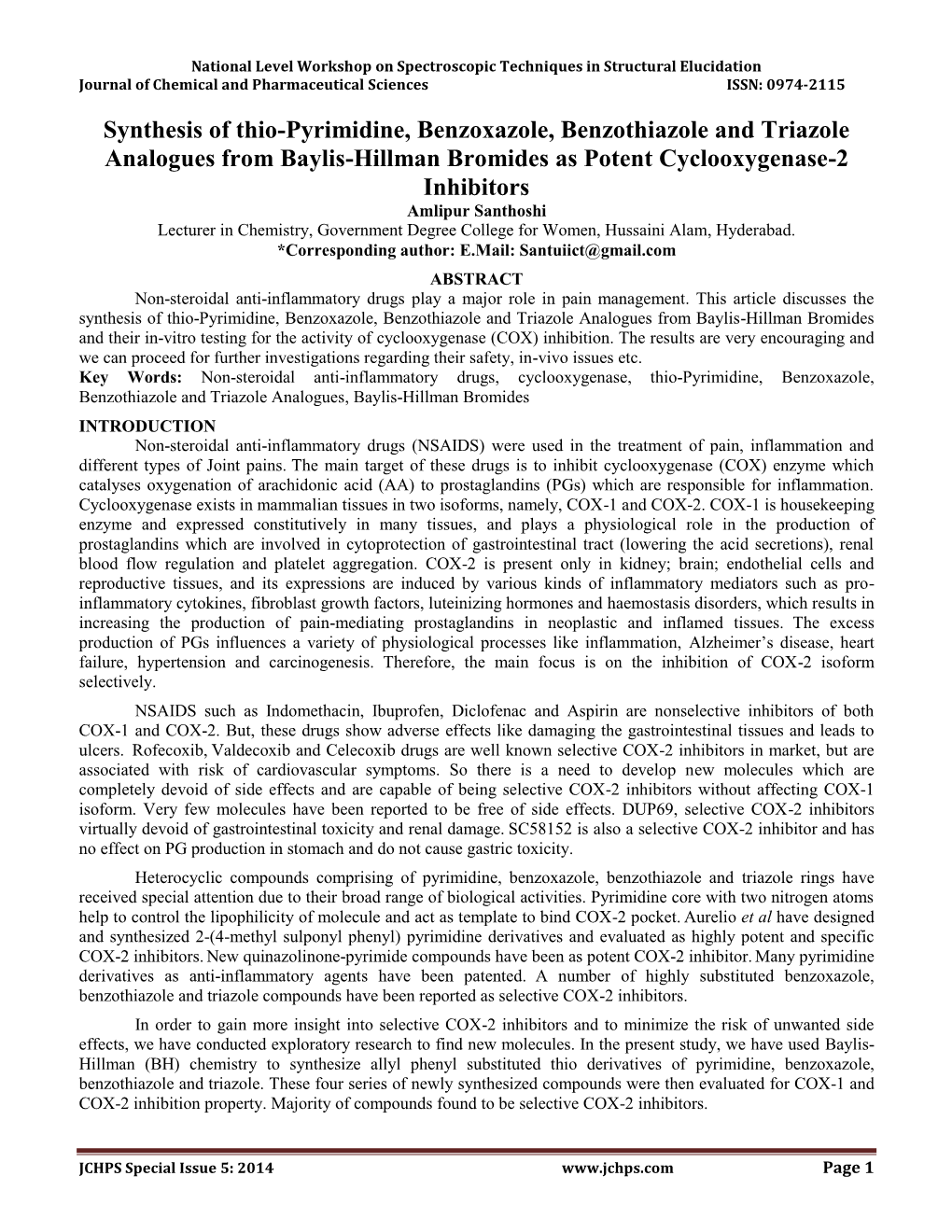 Synthesis of Thio-Pyrimidine, Benzoxazole, Benzothiazole And