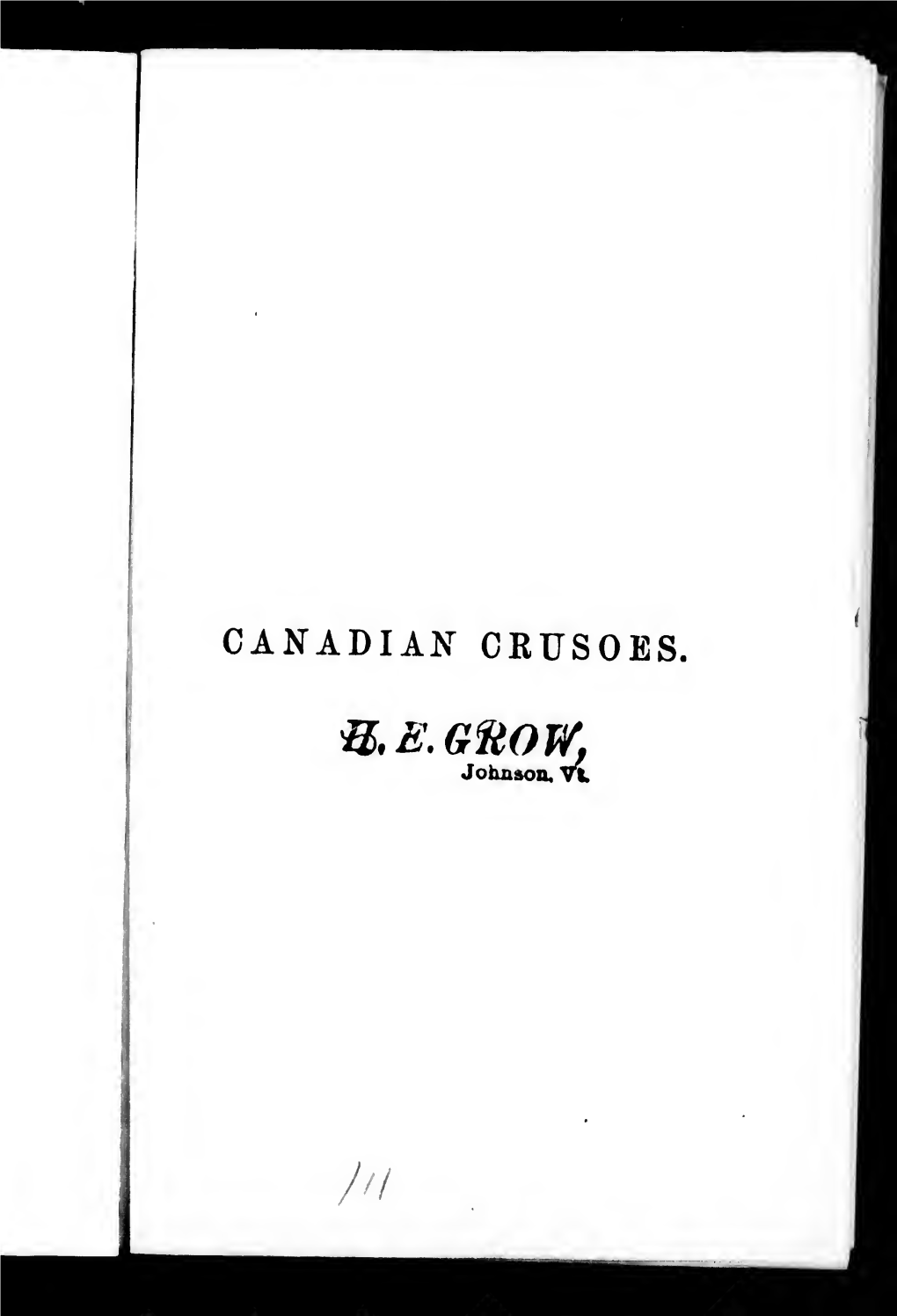 The Canadian Crusoes