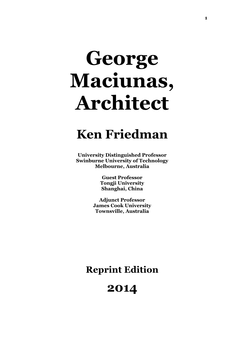 Friedman a 2008 George Maciunas Architect Rev 140302