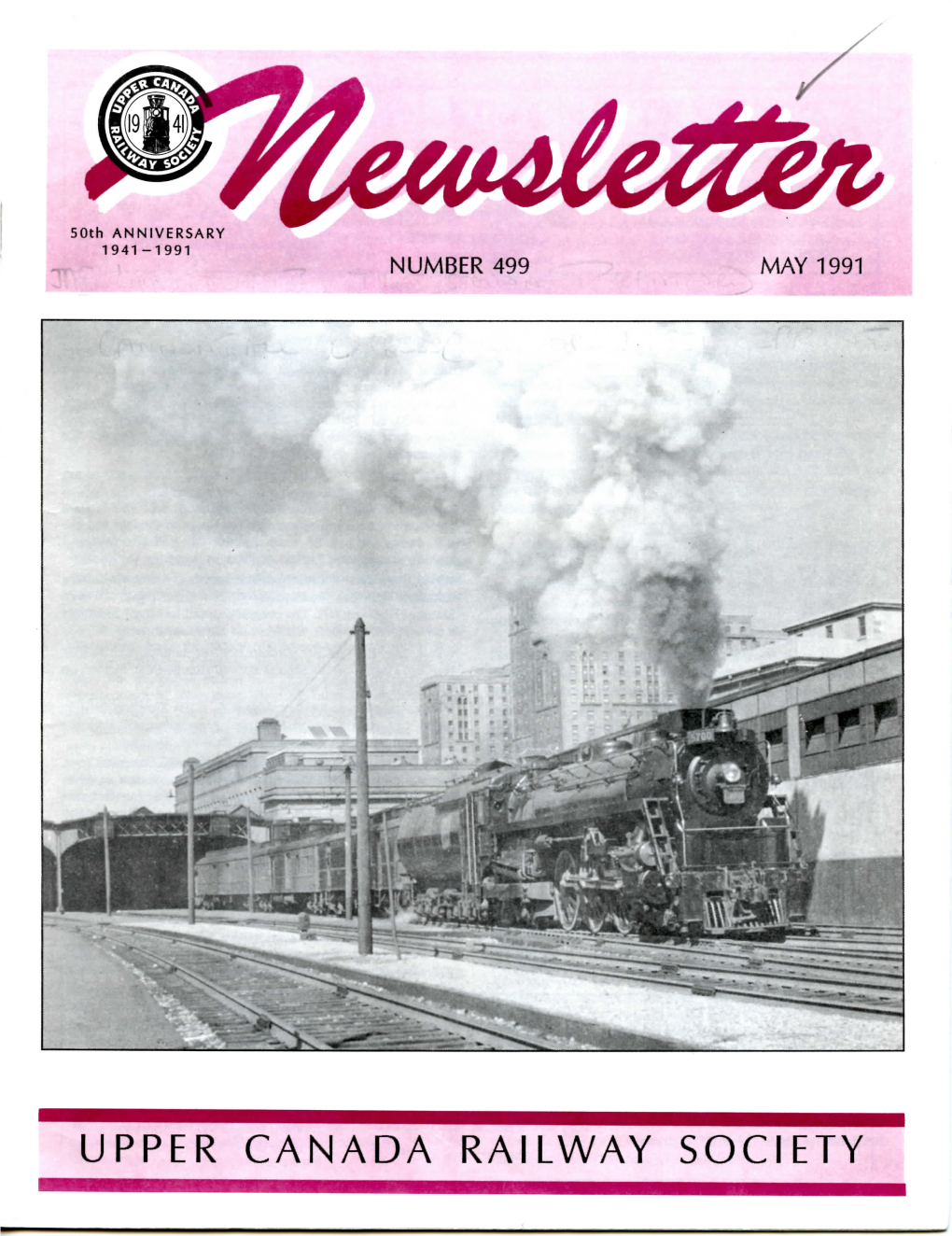 UPPER CANADA RAILWAY SOCIETY 2 * UCRS Newsletter « May 1991