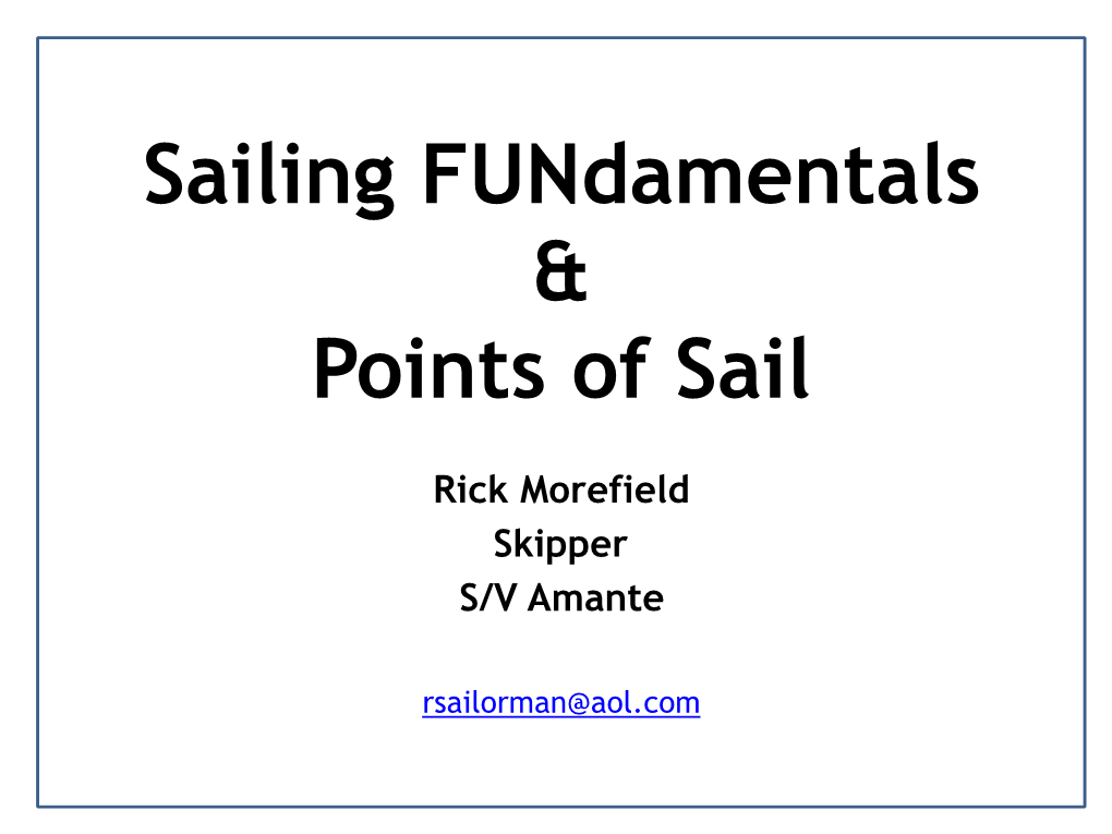 Sailing Fundamentals 2