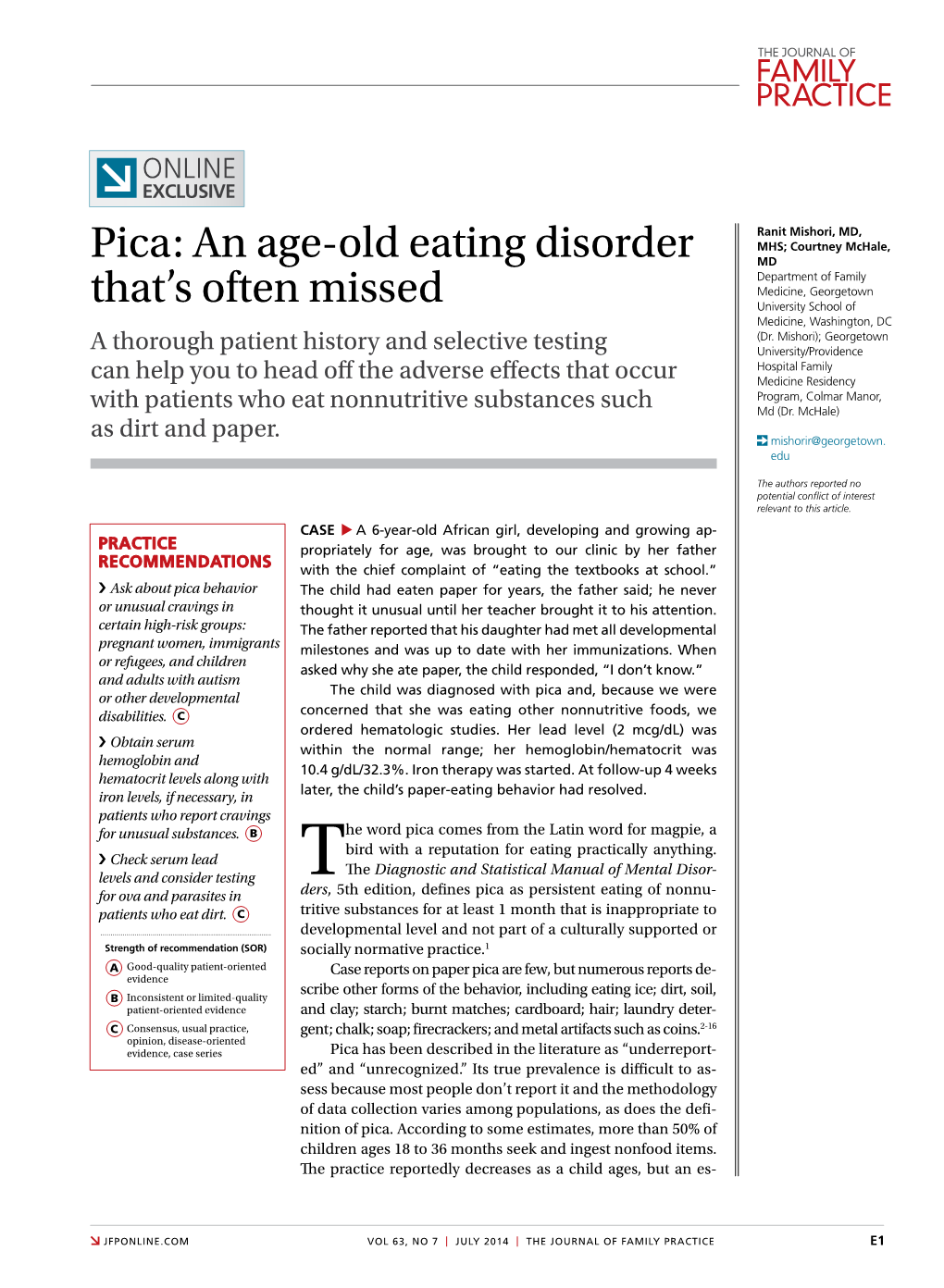 Pica: an Age-Old Eating Disorder That's Often Missed