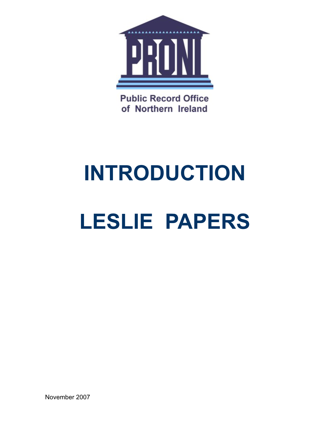 Introduction to the Leslie Papers Adobe