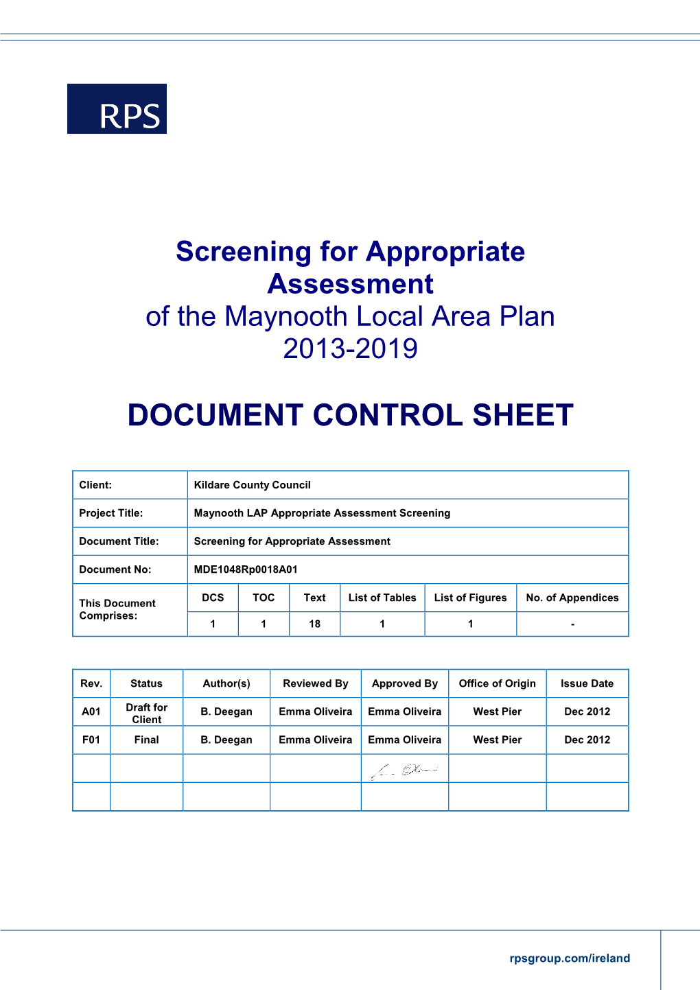 Screening for Appropriate Assessment