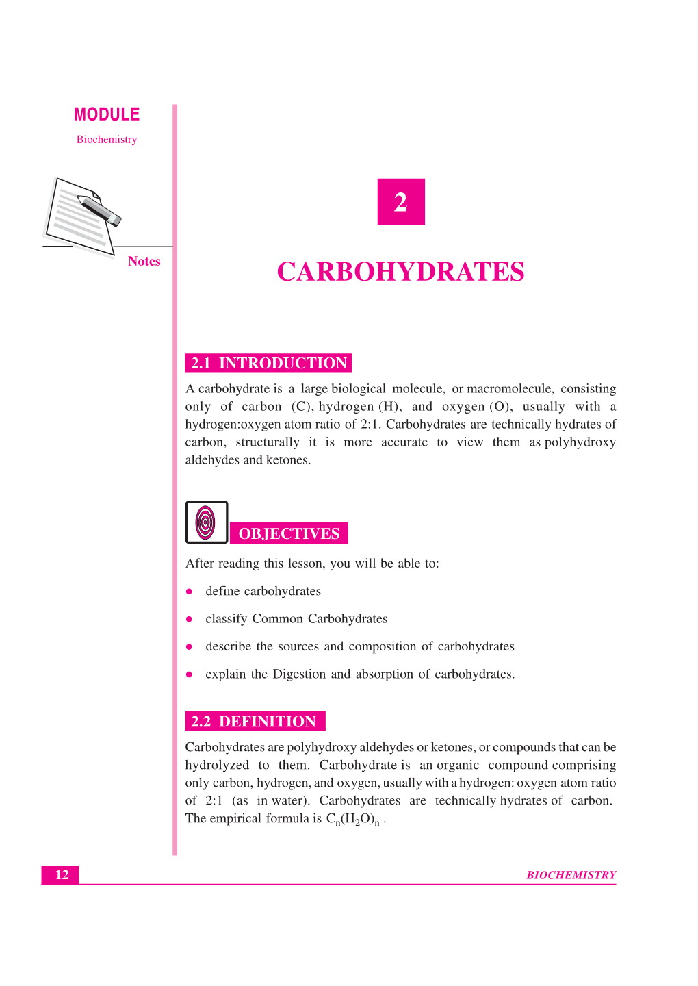 Lesson 2.Carbohydrates