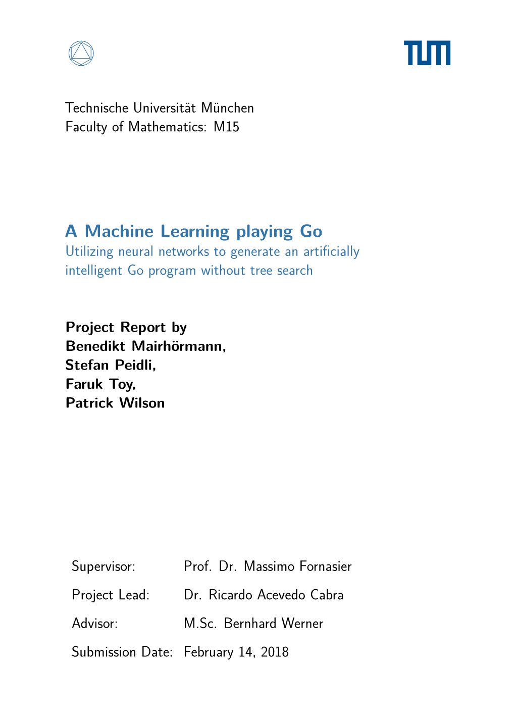 A Machine Learning Playing Go Utilizing Neural Networks to Generate an Artiﬁcially Intelligent Go Program Without Tree Search