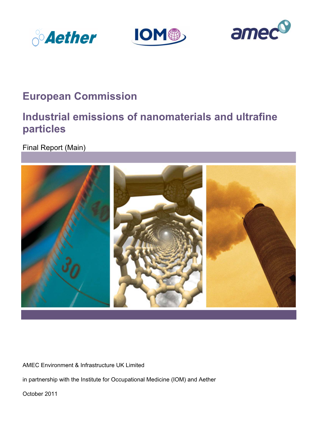 European Commission Industrial Emissions of Nanomaterials and Ultrafine Particles