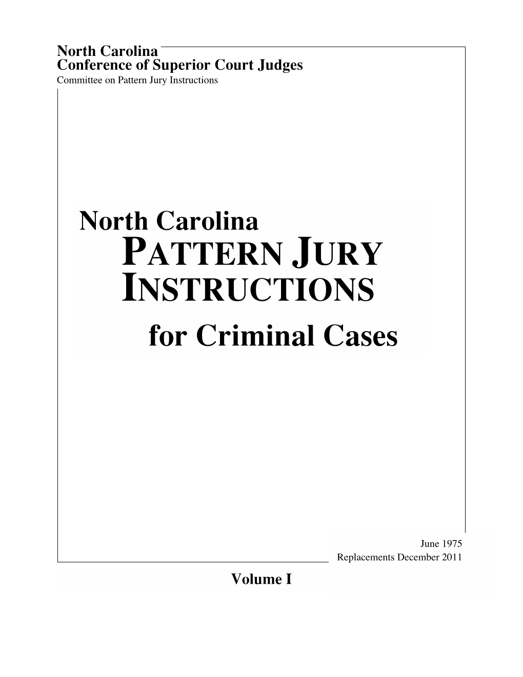 Pattern Jury Instructions