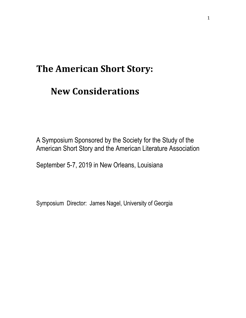 The American Short Story