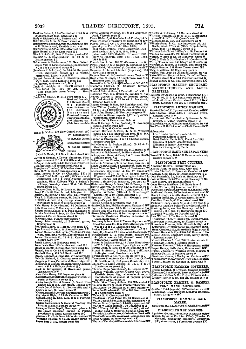 Trades' Directory, 1895. Pia
