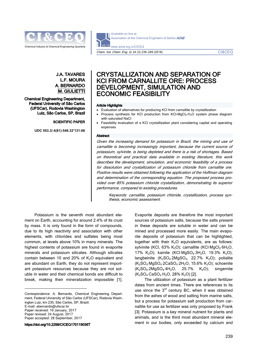 CRYSTALLIZATION and SEPARATION of Kcl FROM