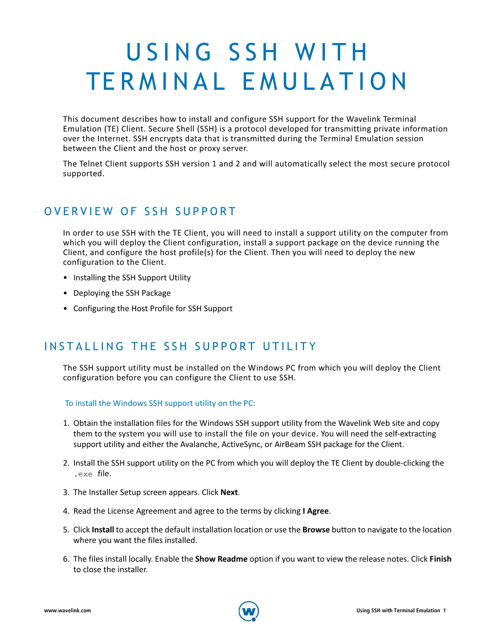 Using Ssh with Terminal Emulation