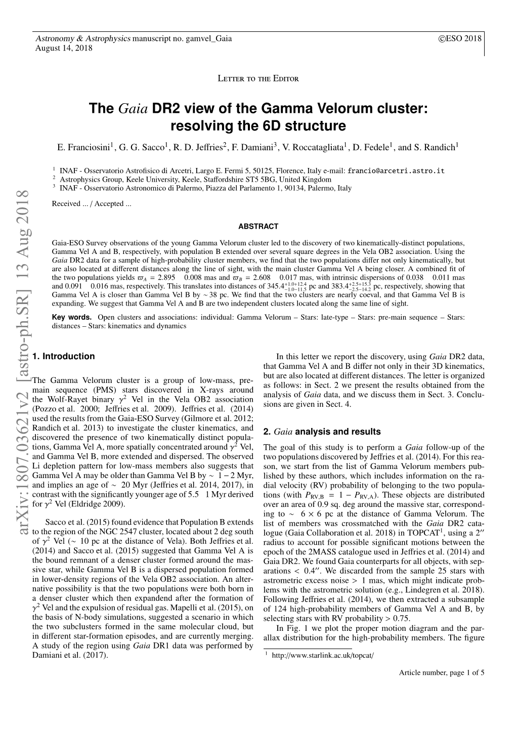 The Gaia DR2 View of the Gamma Velorum Cluster: Resolving the 6D Structure