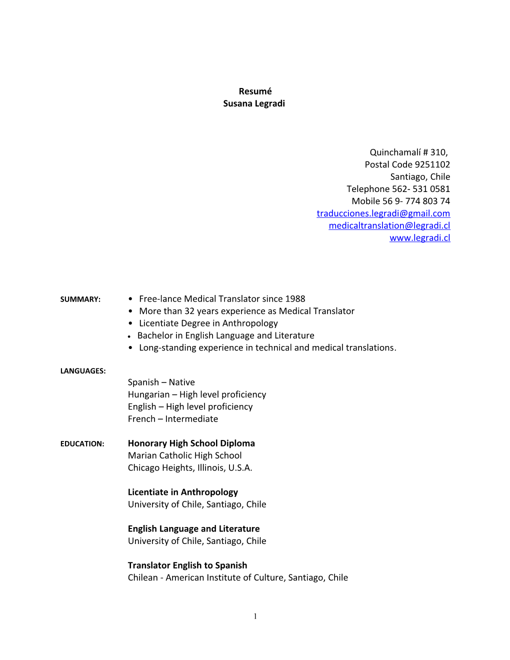 Quickstart Resume Template s1